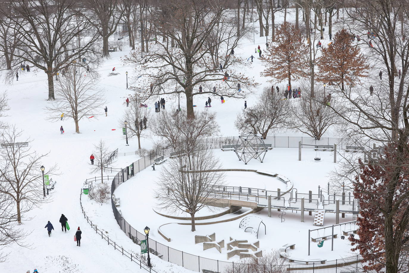 Fotos de Nueva Yok: La nieve sepulta Nueva York