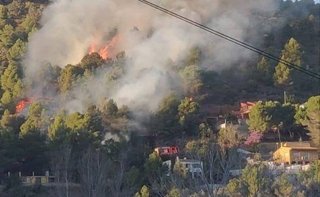 Estado del fuego en la montaña. 