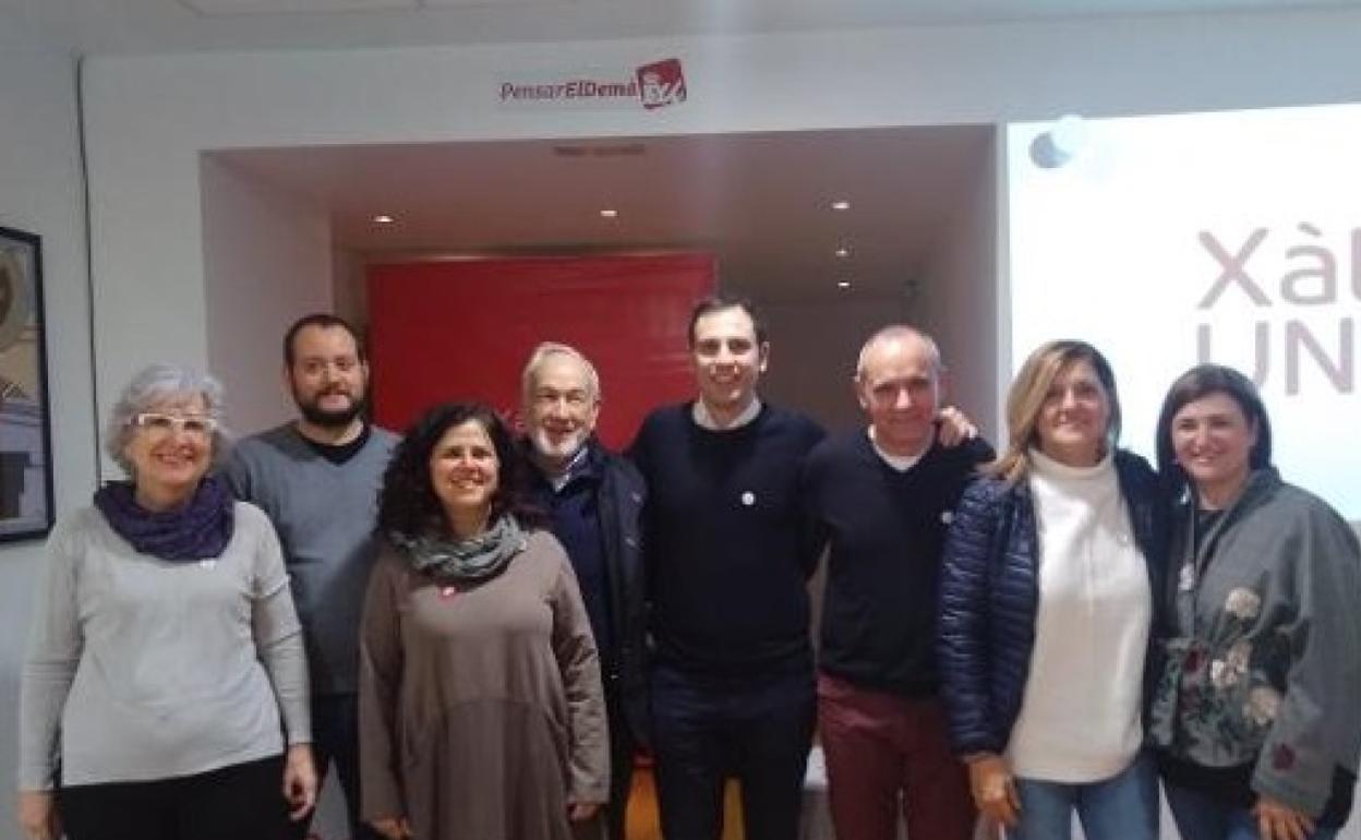 Concejales y miembros de la formación Xàtiva Unida. 