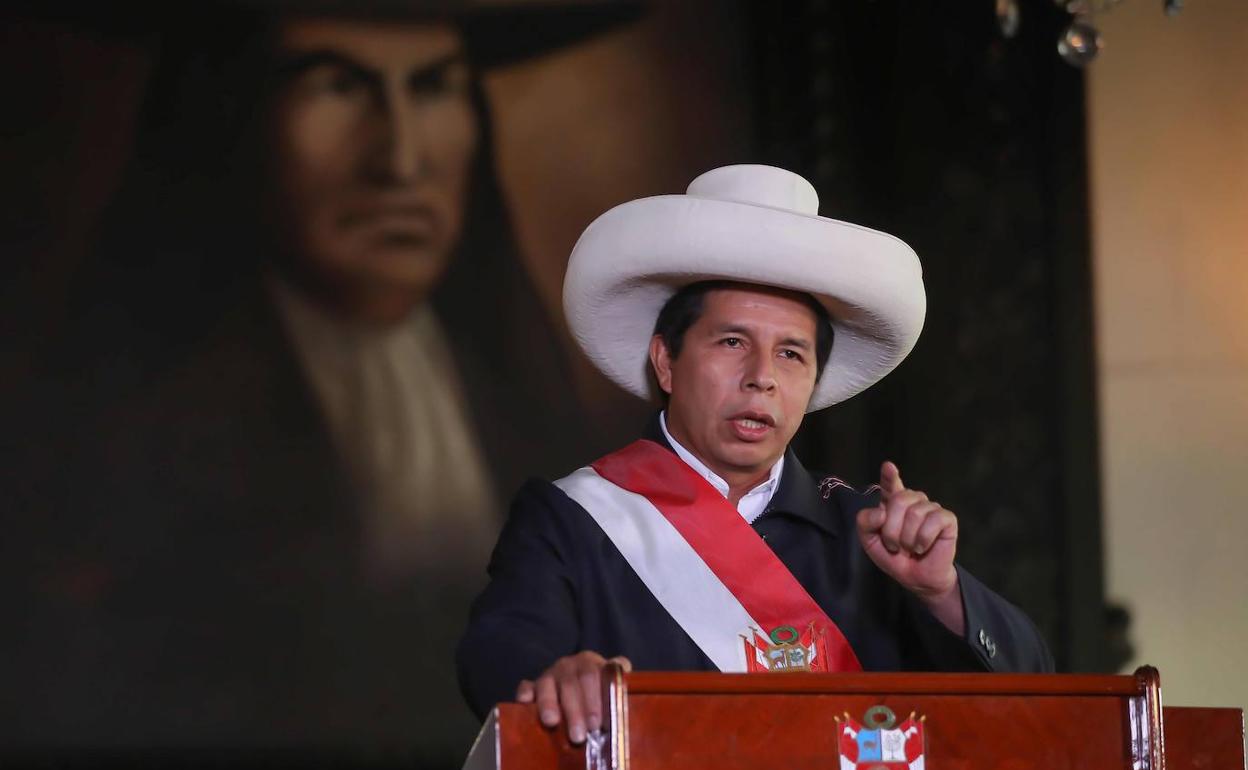 El presidente de Perú, Pedro Castillo. 