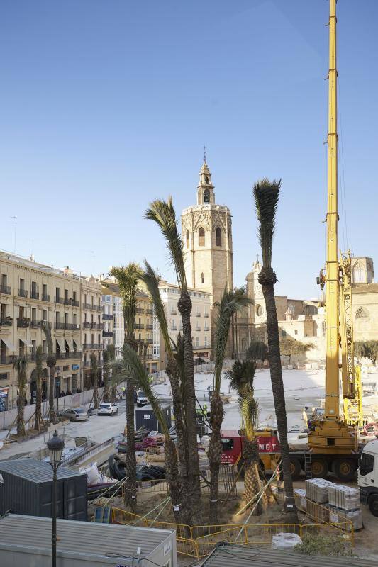 Fotos: Las obras de la Plaza de la Reina avanzan