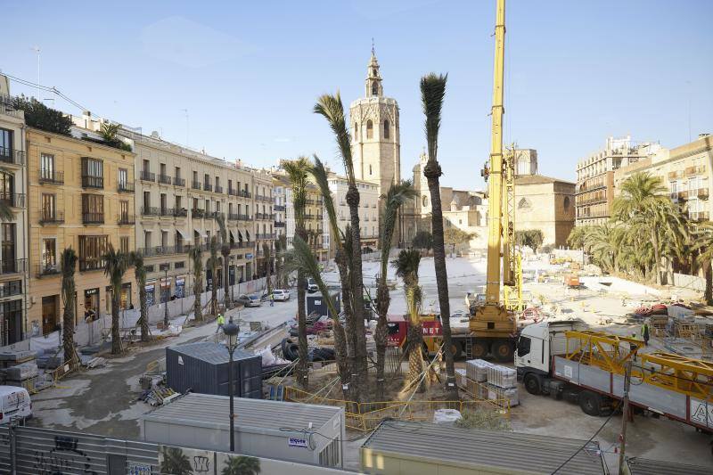 Fotos: Las obras de la Plaza de la Reina avanzan