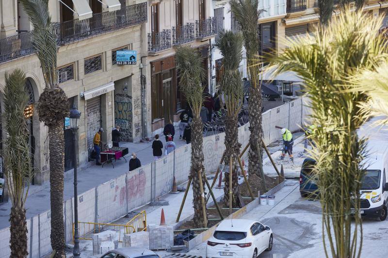 Fotos: Las obras de la Plaza de la Reina avanzan