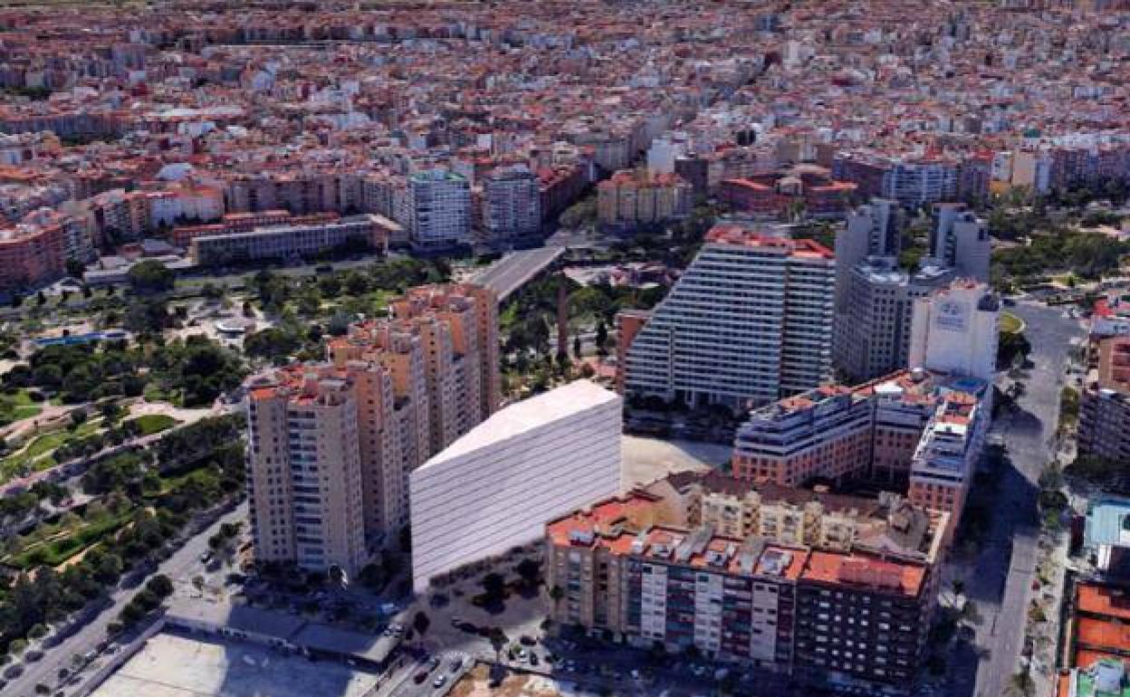 Recreación de uno de los edificios, en el solar de la calle Río Escalona. 