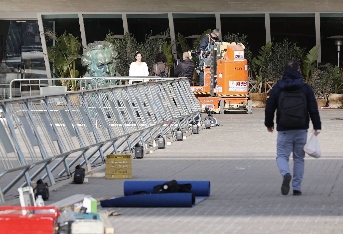 Fotos: Preparativos de la gala de los Premios Goya en Valencia