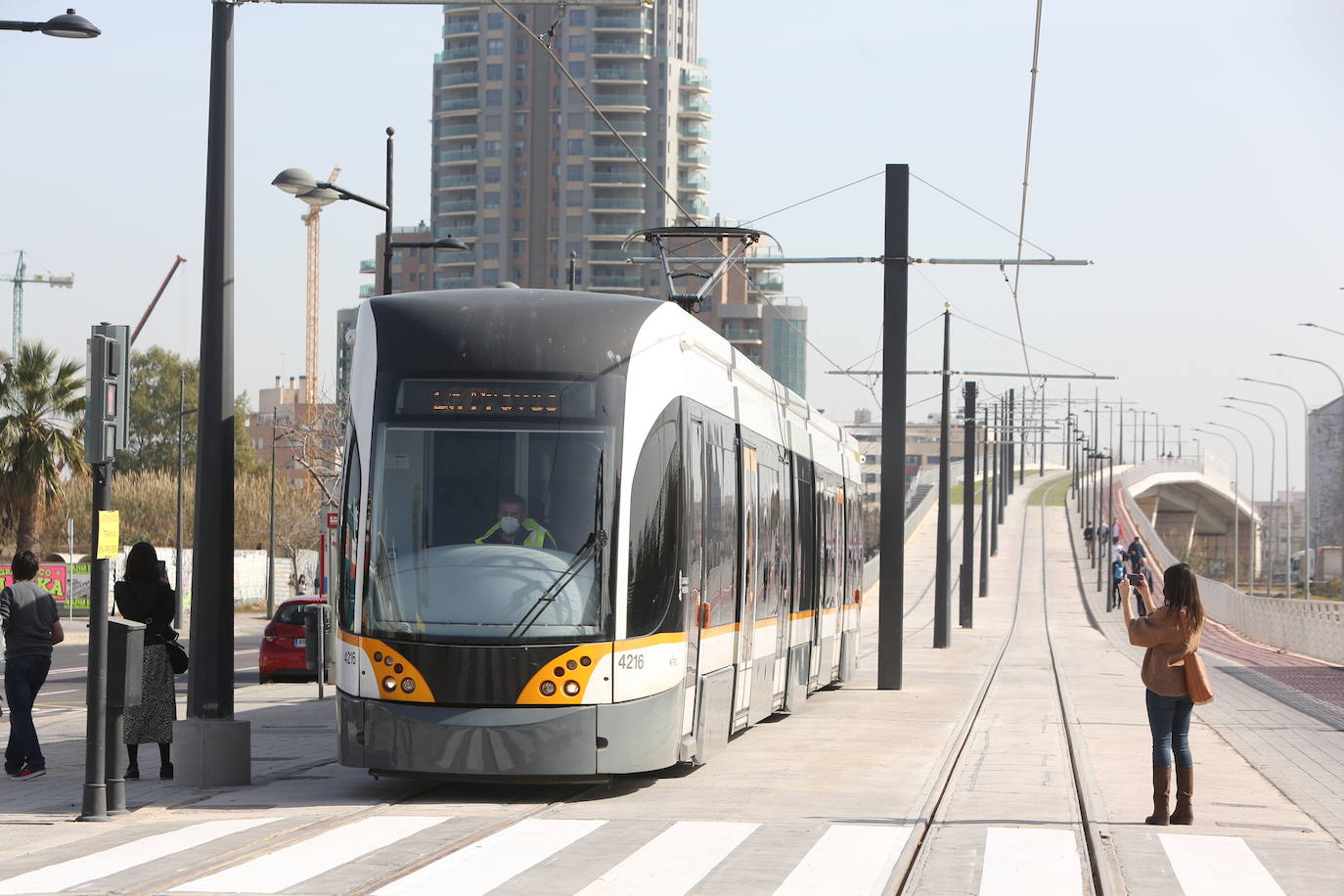 La nueva línea de tranvía.