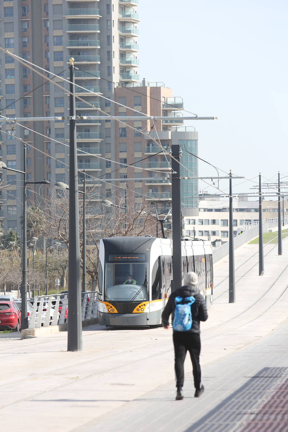 La nueva línea de tranvía.