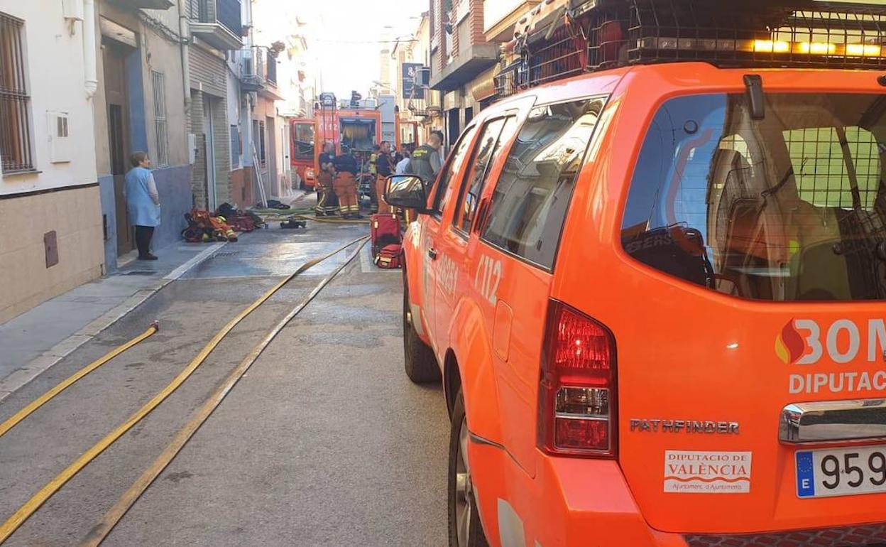 Calle en la que se ha producido el incendio. 