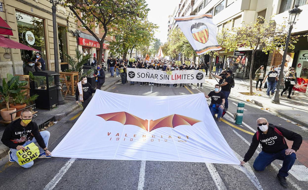 Libertad VCF, durante la manifestación del pasado diciembre. 