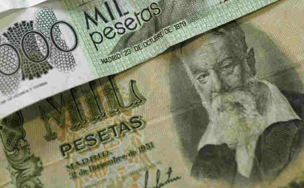 Billetes de pesetas por los que se pueden ganar hasta 2.250 euros