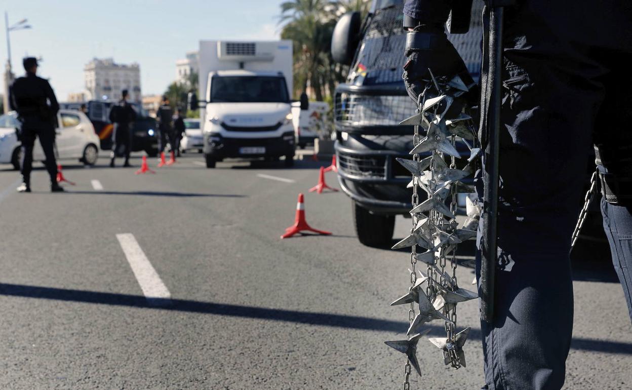 Un control de la Policía Nacional, en una imagen de archivo. 