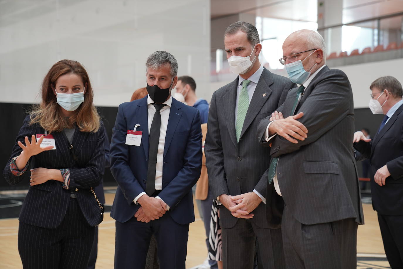 Fotos: El Rey visita l&#039;Alqueria del Basket y las obras del Casal España Arena