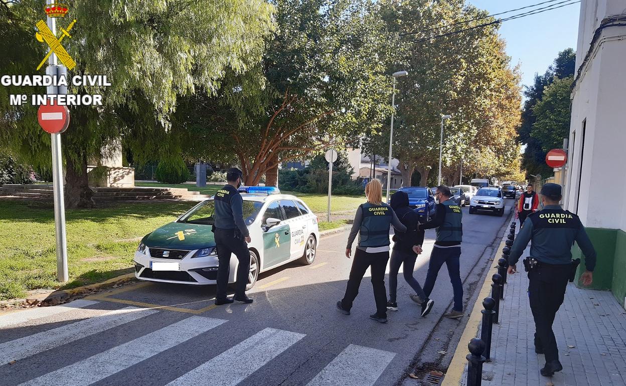 Detención por parte de la Guardia Civil a principios de año.