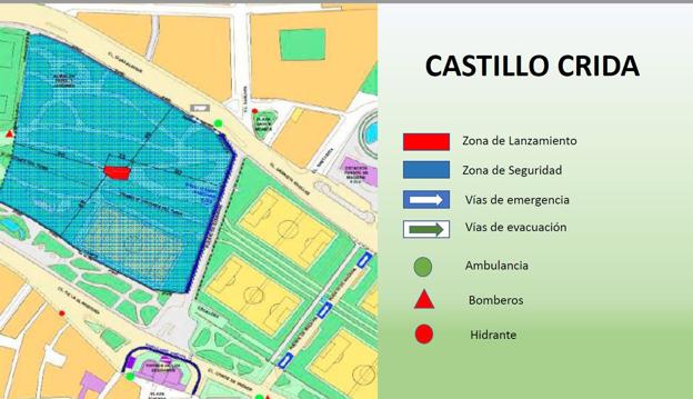 Zona afectada por la Crida y el castillo posterior. 