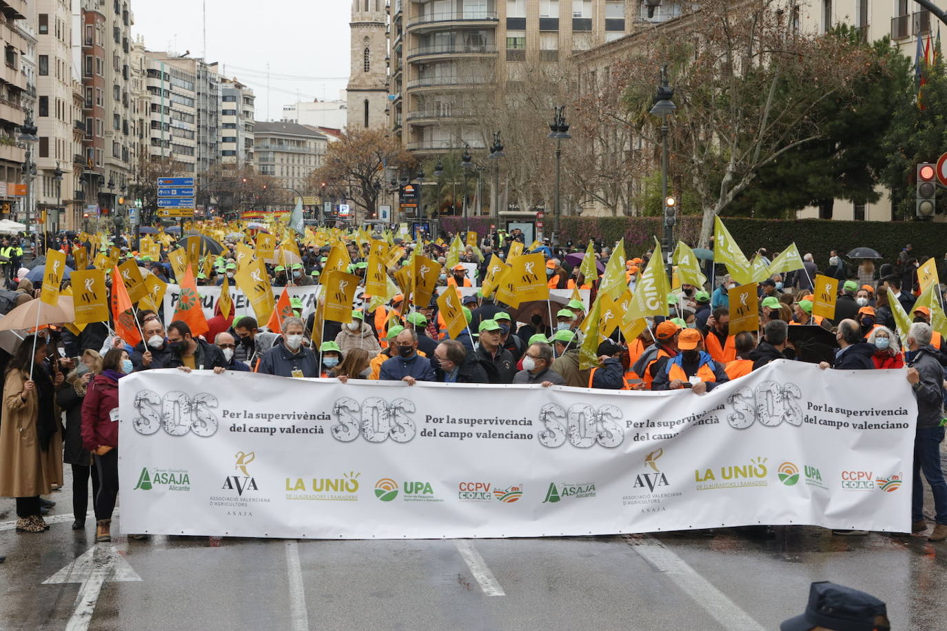 Fotos: Una tractorada recorre la ciudad de Valencia