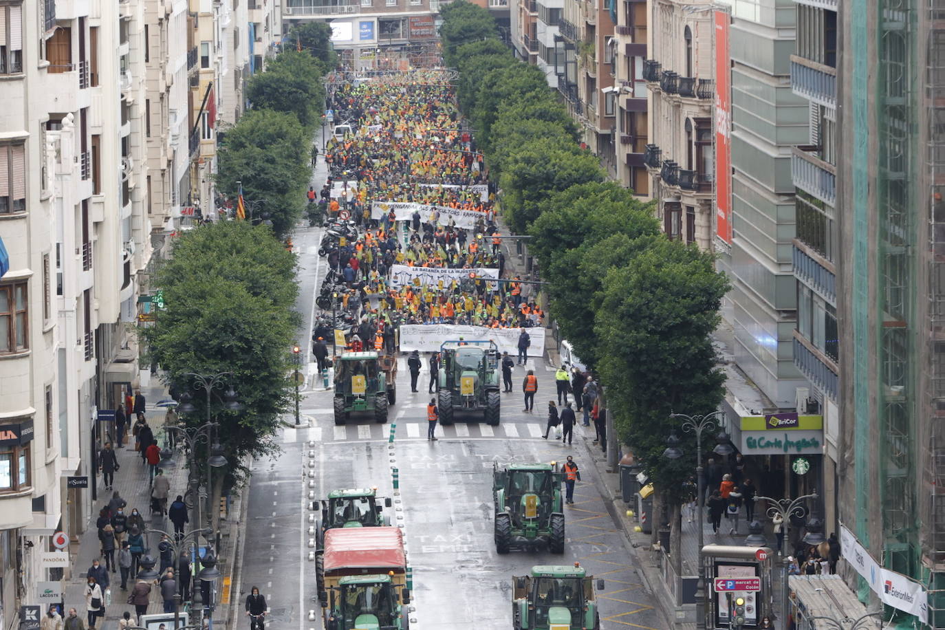 Fotos: Una tractorada recorre la ciudad de Valencia