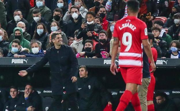 Robert Moreno, durante el partido.