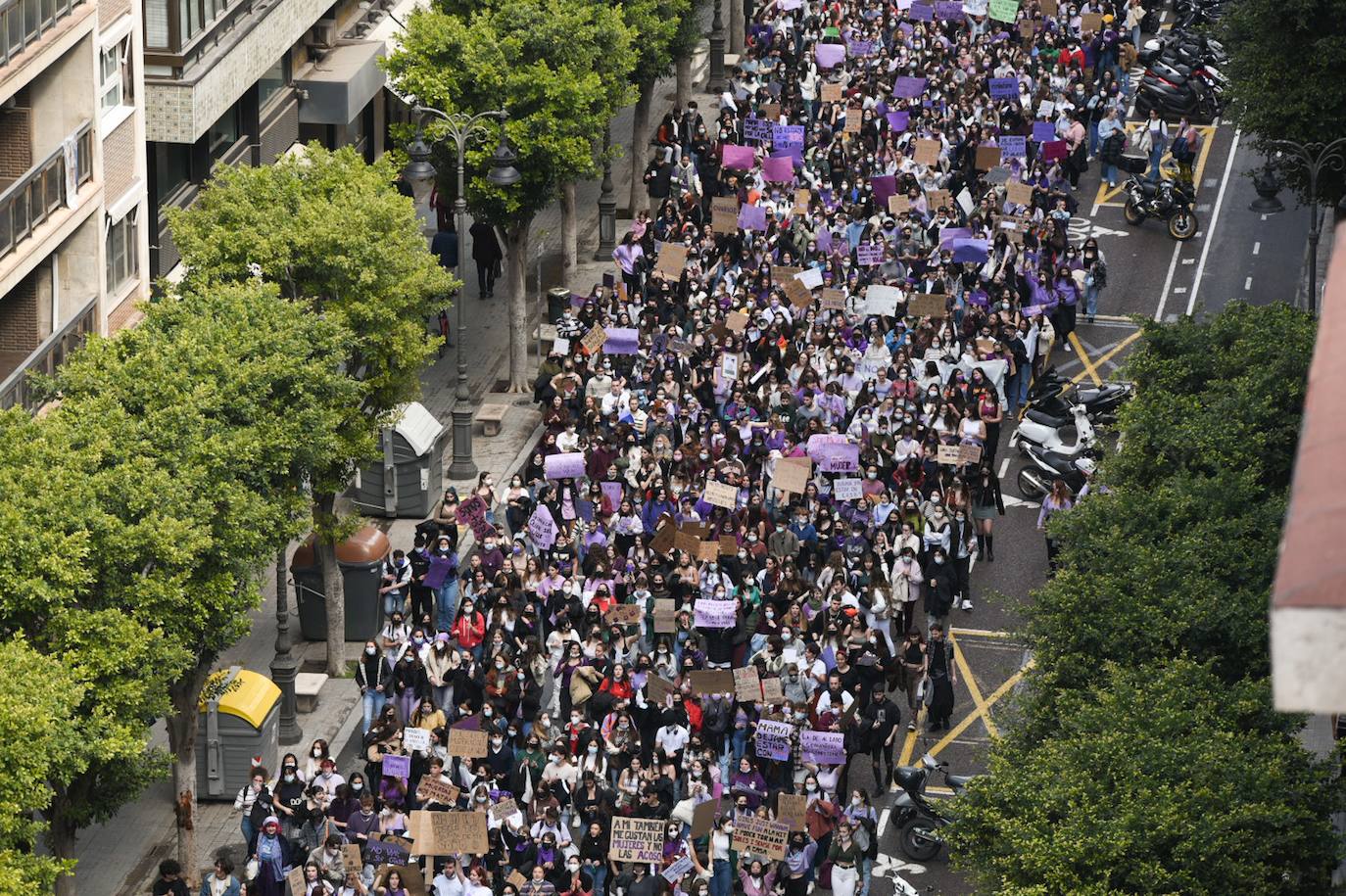 Manifestación estudiantil feminista.