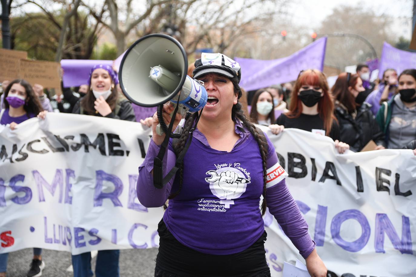 Manifestación estudiantil feminista.