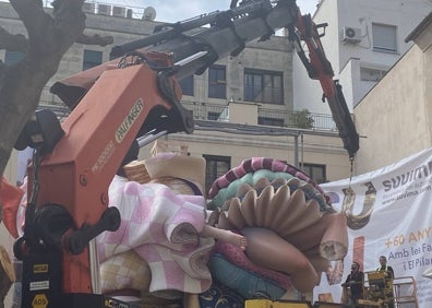 Imagen secundaria 1 - Subida de piezas en la falla del PIlar. 