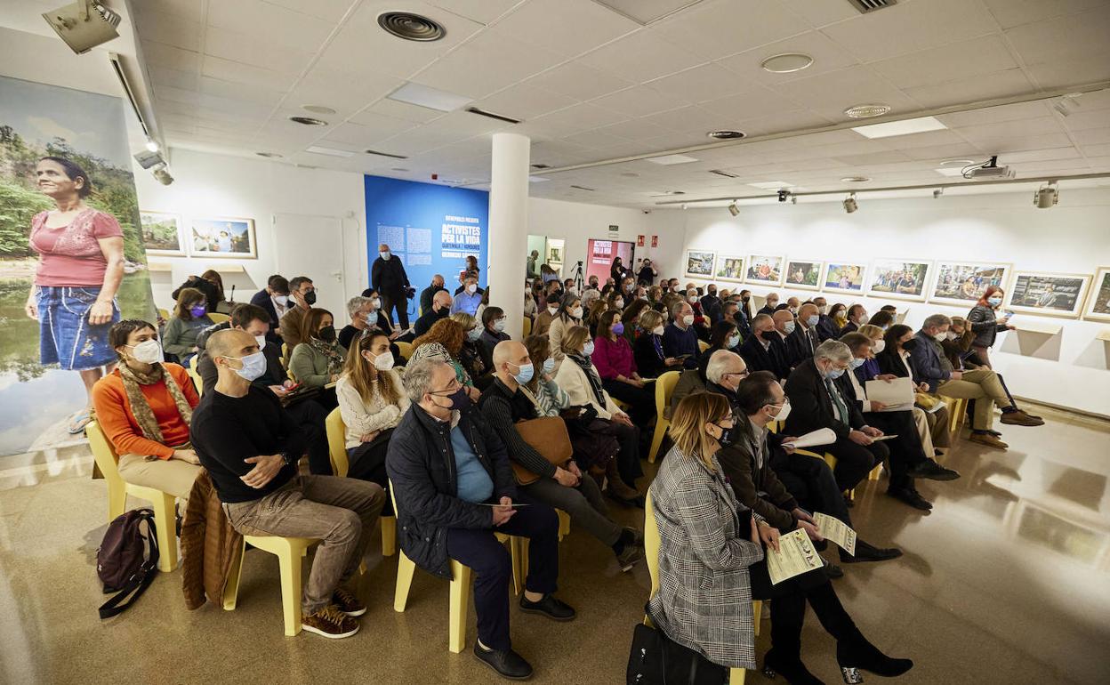 Asistentes a la presentación del proyecto, organizada en el colegio mayor Rector Peset de Valencia. 