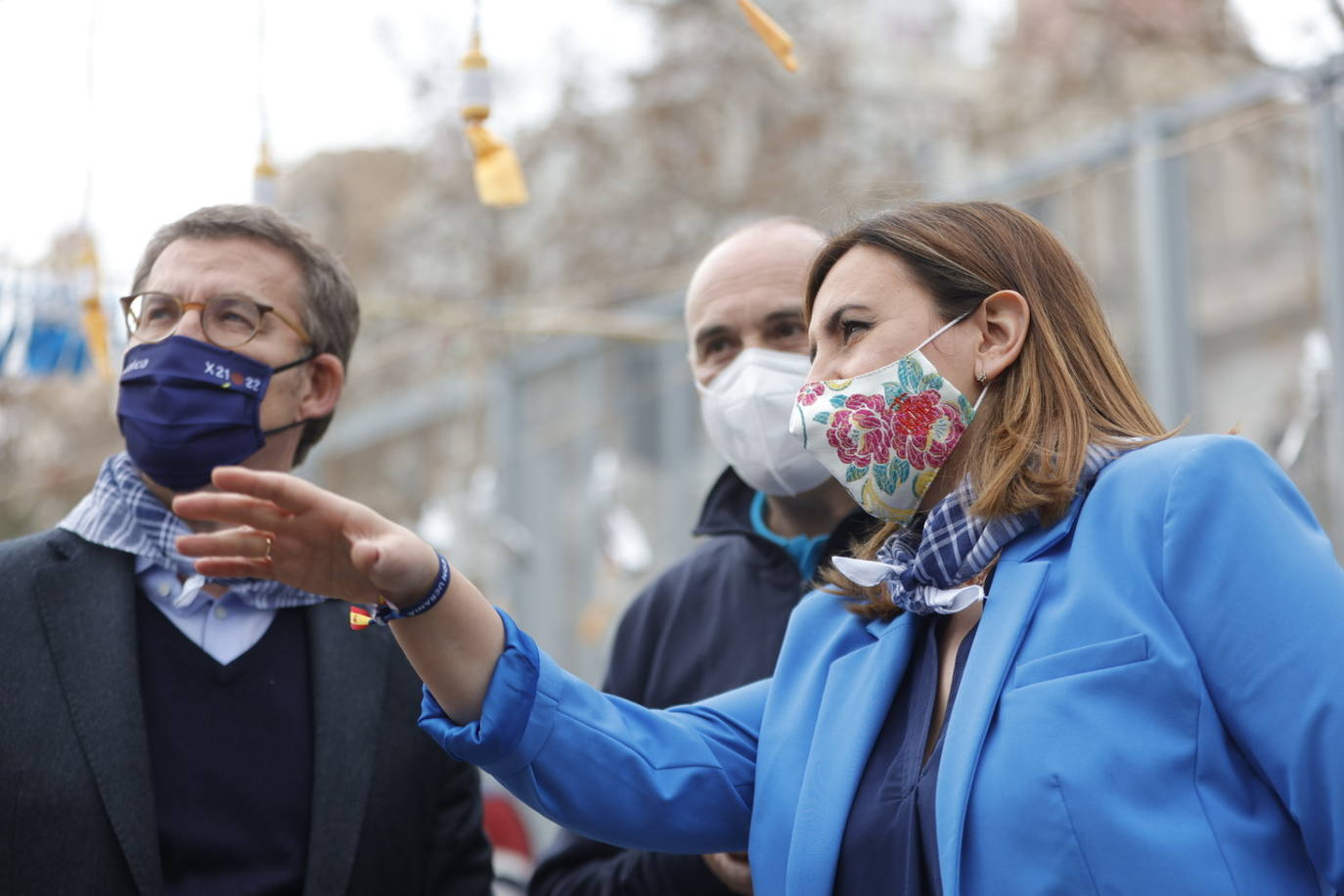 Alberto Núñez Feijóo ha decidido iniciar en Valencia su campaña para dirigir el PP y se ha convertido en el protagonista de la mascletà de este viernes 11 de marzo de 2022, disparada por Pirotecnia Tomás de Benicarló