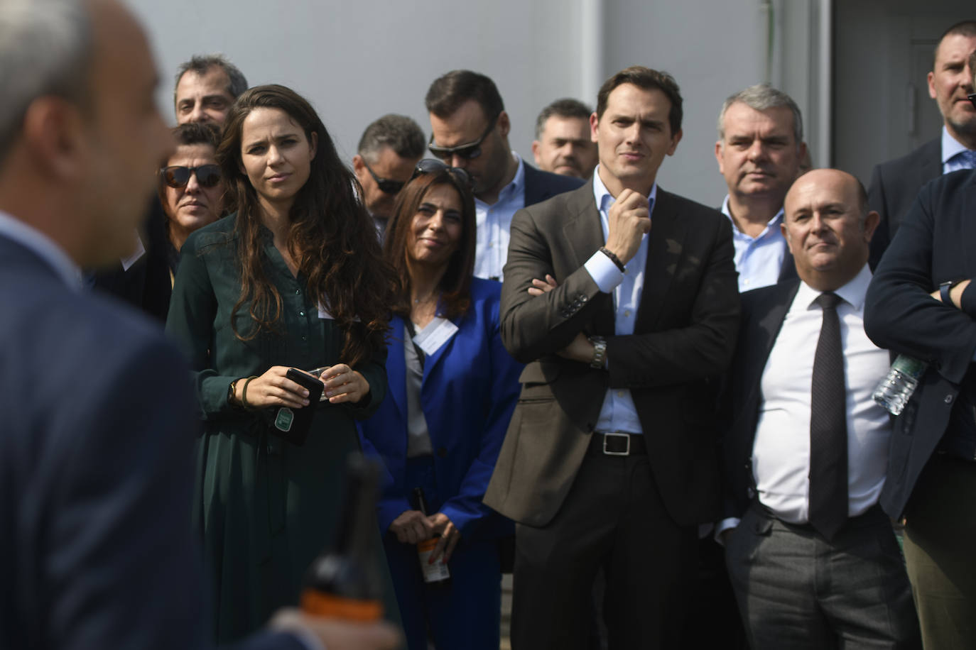 Albert Rivera ha visto la mascletà con Club Cámara.