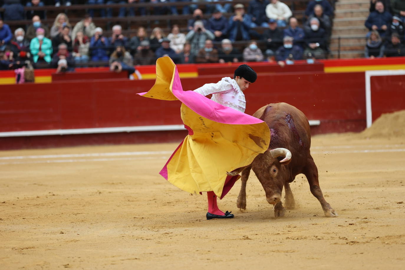 Este miércoles se ha reanudado la Feria Taurina de Fallas 2022 en la Plaza de Toros de Valencia. Han hecho el paseíllo los novillos de El Pilar para 'El Niño de las Monjas', Álvaro Alarcón y Manuel Perera.