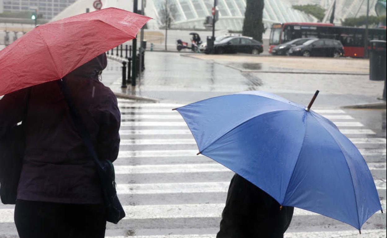 Lluvia en Valencia.