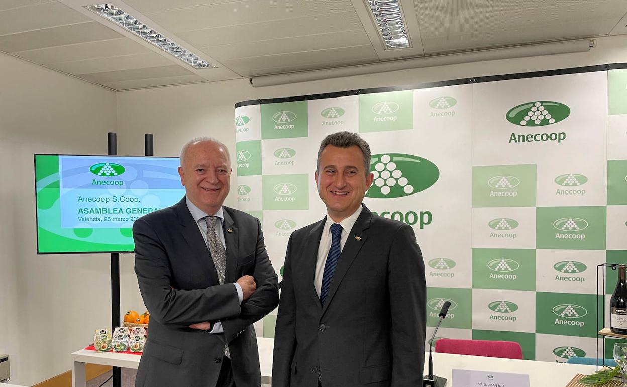 Joan Mir y Alejandro Monzón, director general y presidente, respectivamente, de Anecopp.