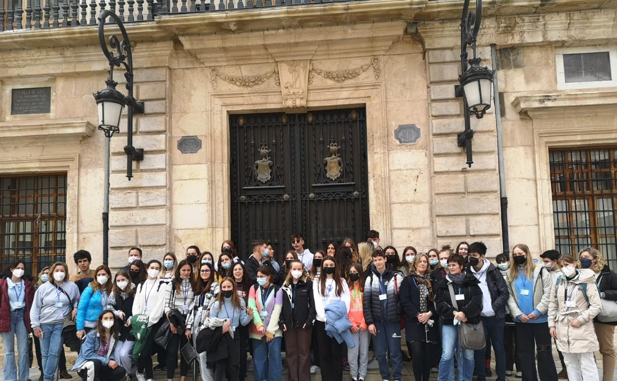 Estudiantes europeos en Sueca. 