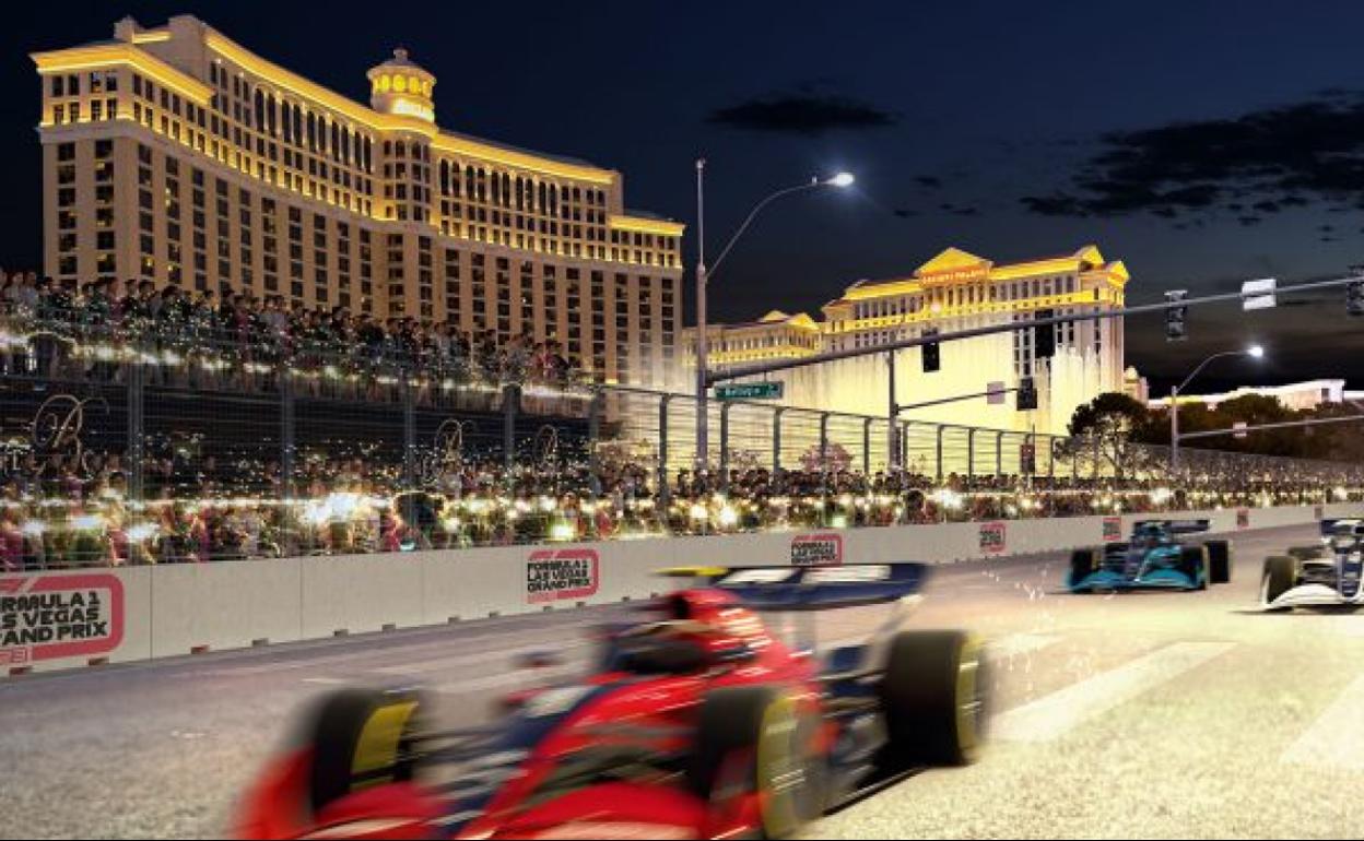 Imagen de Las Vegas, que acogerá una carrera de F1 a partir del próximo año. 