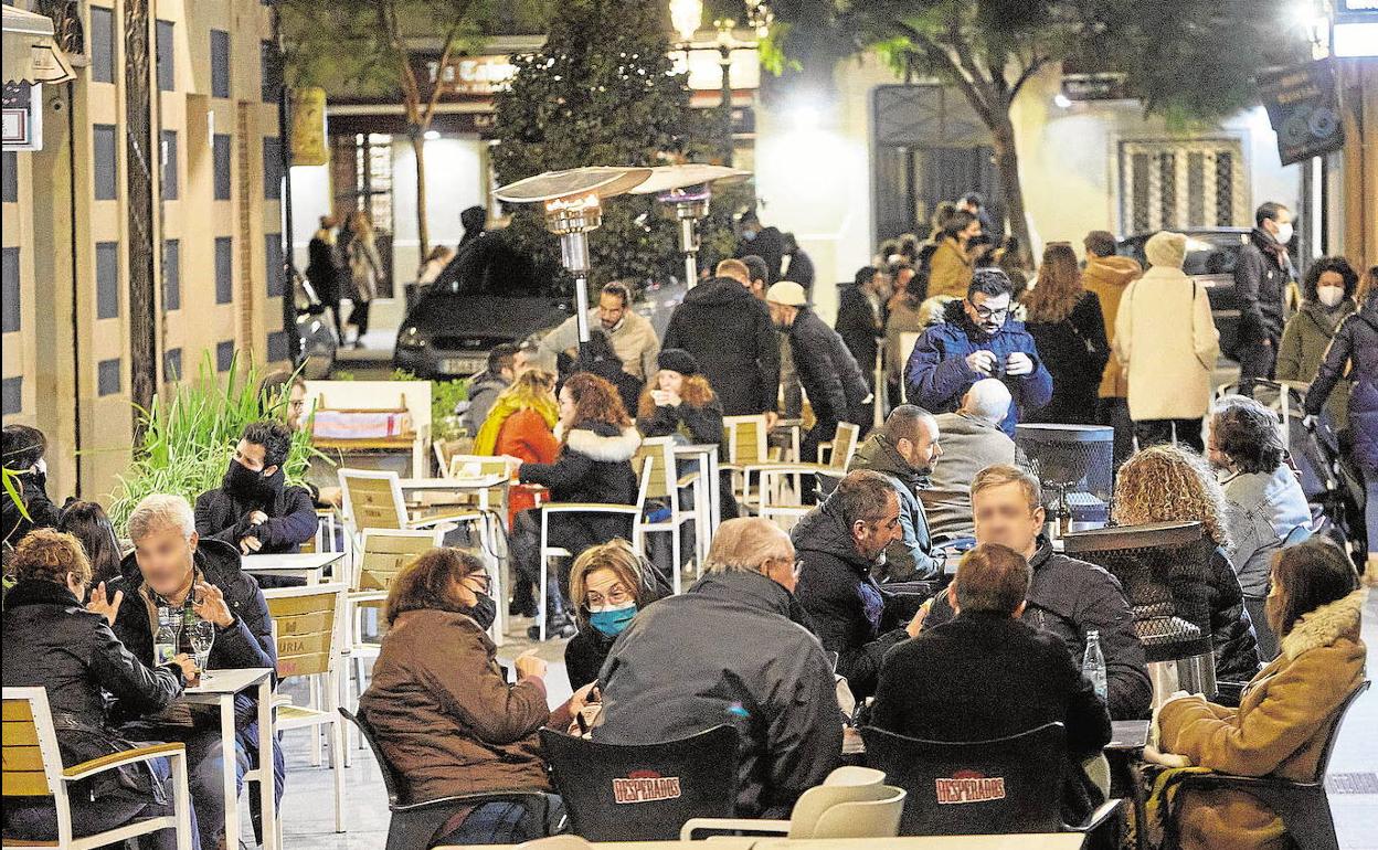 Una terraza de Valencia.