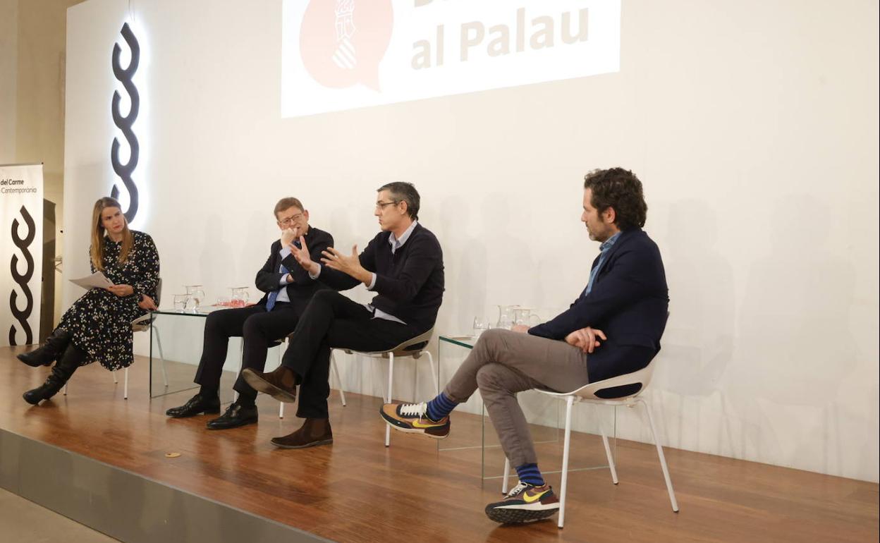 De izquierda a derecha: Carmen Velasco, Ximo Puig, Eduardo Madina y Borja Sémper. 