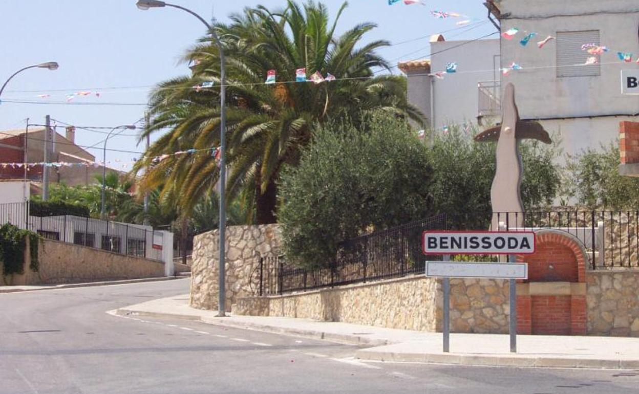 Entrada al municipio de Benissoda, en la Vall d'Albaida, en una imagen de archivo. 