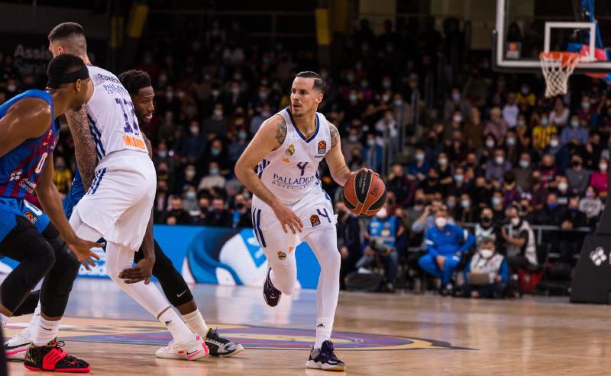 Thomas Heurtel, durante un partido contra el Barça en la Euroliga. 