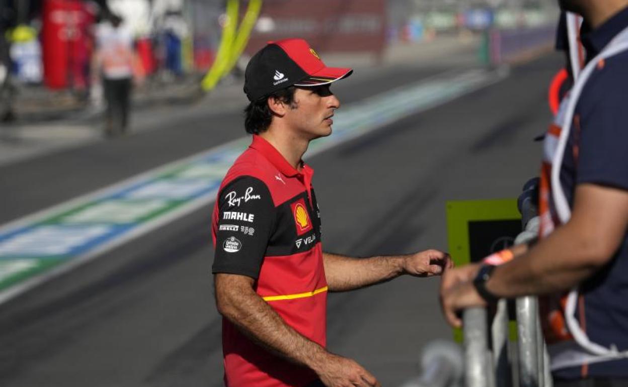 Carlos Sainz, en el circuito de Albert Park.