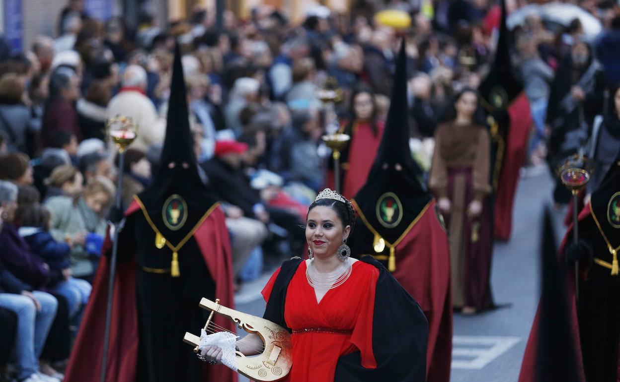 Celebración del Santo Entierro de la Semana Santa Marinera, en 2018. 