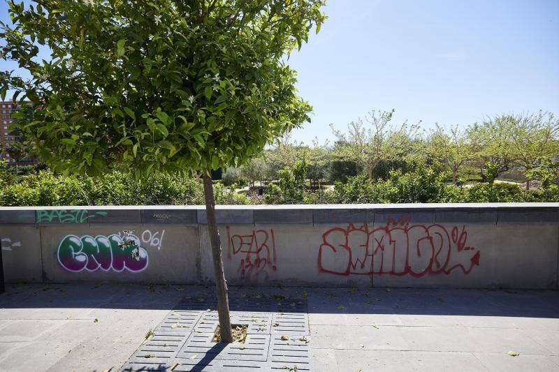 Fotos: El parque Central sufre un gran deterioro 4 años después de su apertura