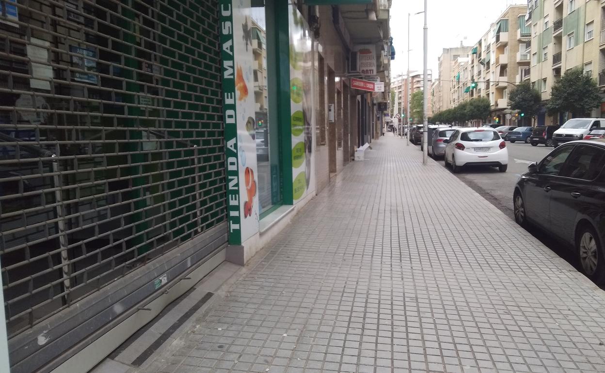 Una de las calles comerciales de Xàtiva donde se produjeron algunos de los robos.