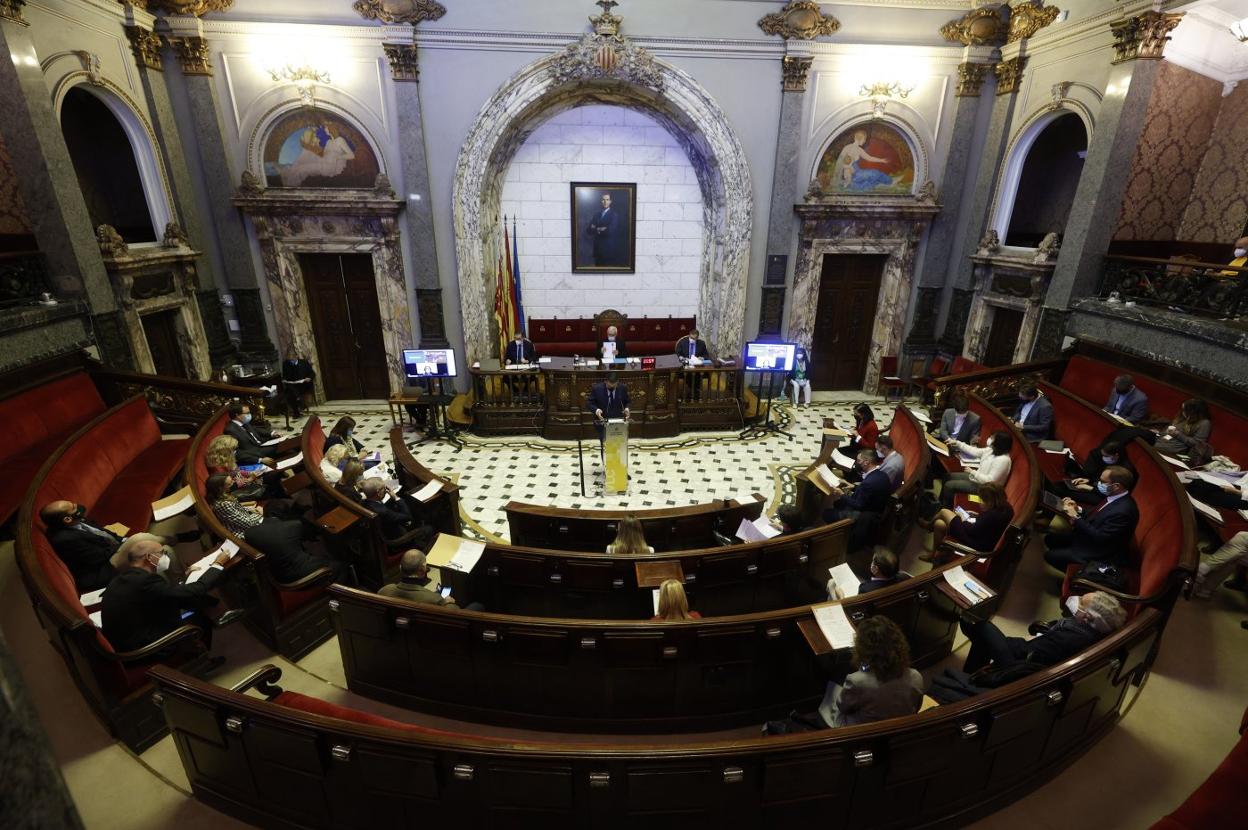 Sesión ordinaria del pleno del Ayuntamiento de Valencia. 