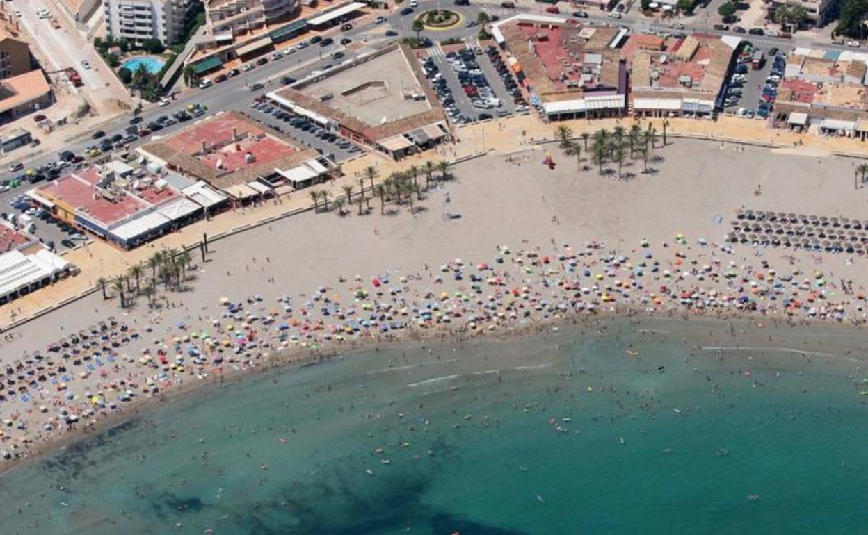 Imagen aérea de la playa del Arenal de Xàbia