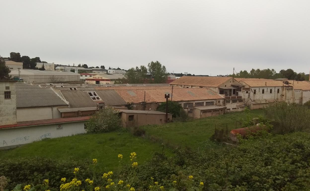 Tejado de la fábrica abandonada desde el que cayó al ceder la cubierta. 