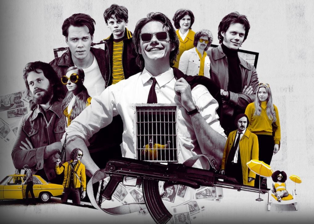 'Clark' | Plataforma: Netflix. Estreno: el 5 de mayo. Sinopsis: Esta es la increíble historia de Clark Olofsson, el polémico criminal que inspiró el término «síndrome de Estocolmo». Basada en sus verdades... y sus mentiras. Reparto: Bill Skarsgård, Malin Levanon y Björn Gustafsson, entre otros.
