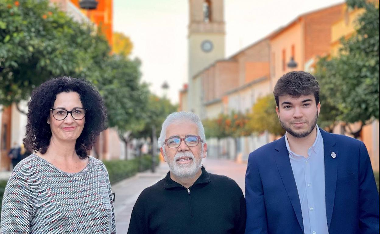 Los tres ediles de la formación. 