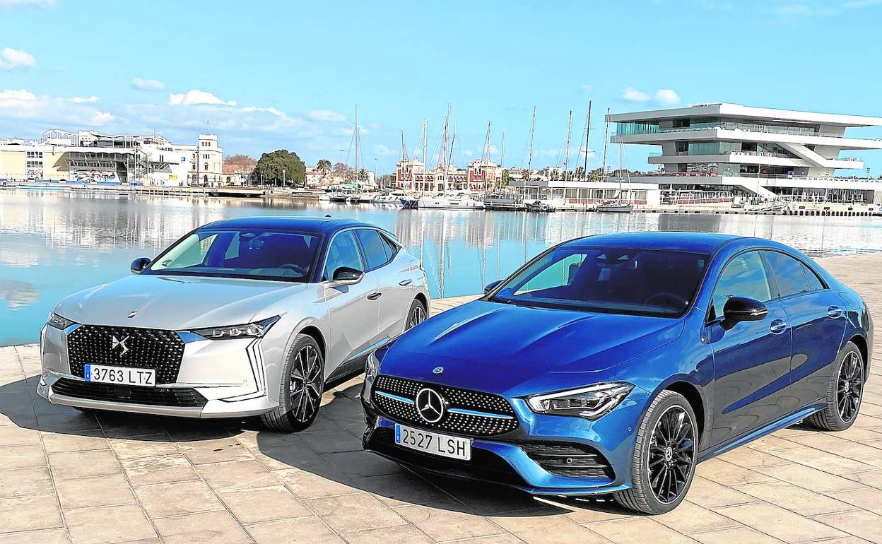 El extravagante DS contrasta con la pureza y elegancia de líneas del CLA, más discreto.