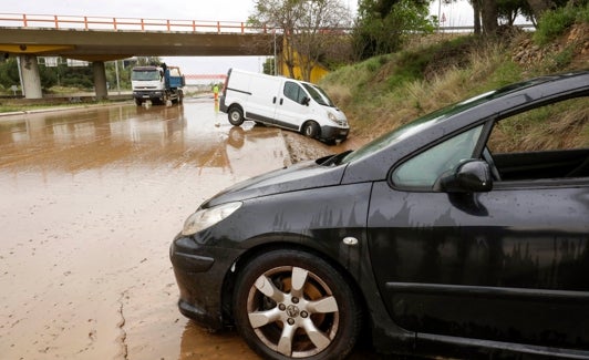 Tramo de la carretera afectada. 