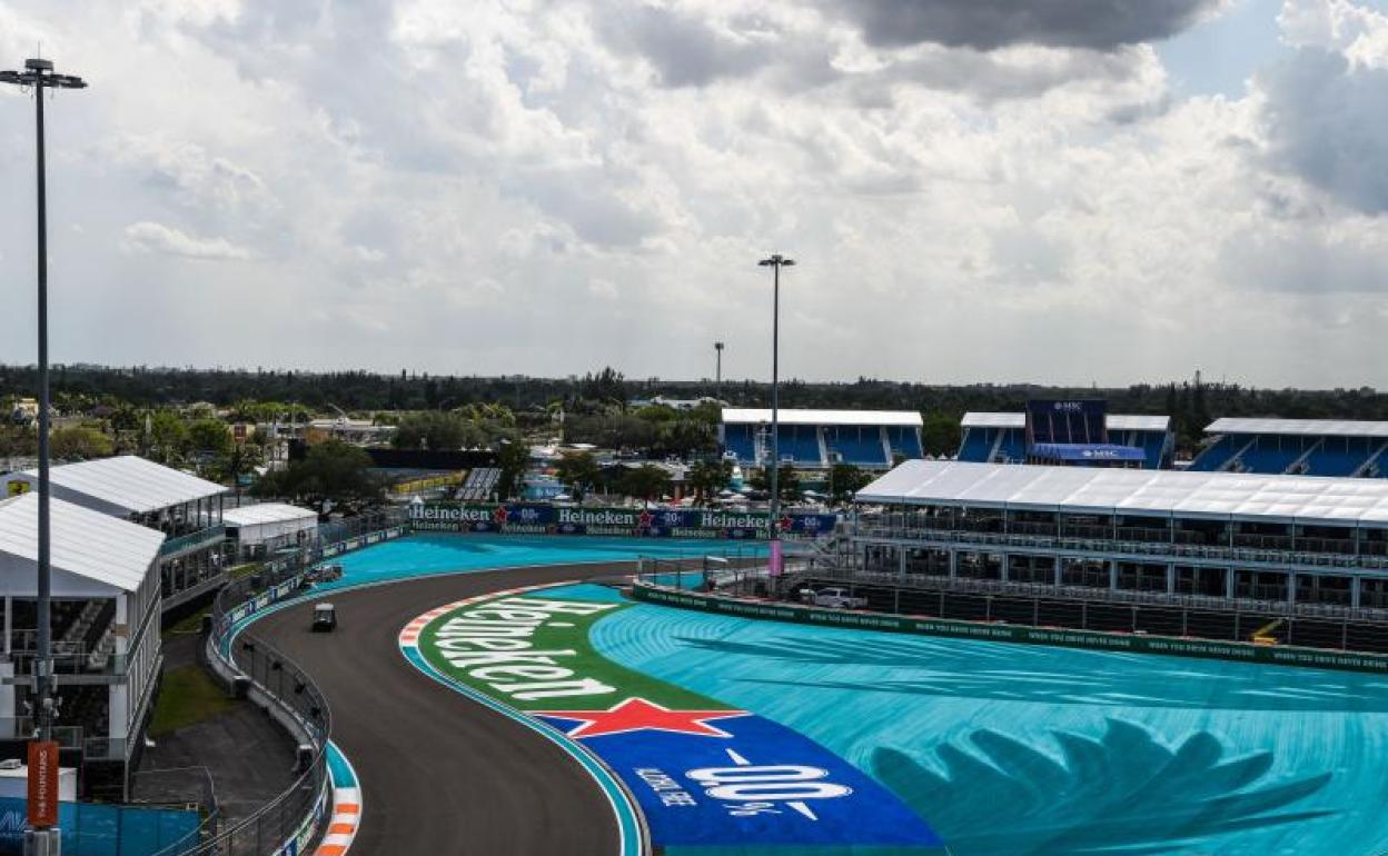 Vista del circuito urbano de Miami. 