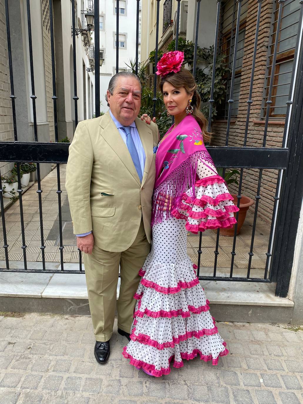 Vicente Boluda y Esther Pastor, en Sevilla, donde se han alojado en el hotel Alfonso XIII.