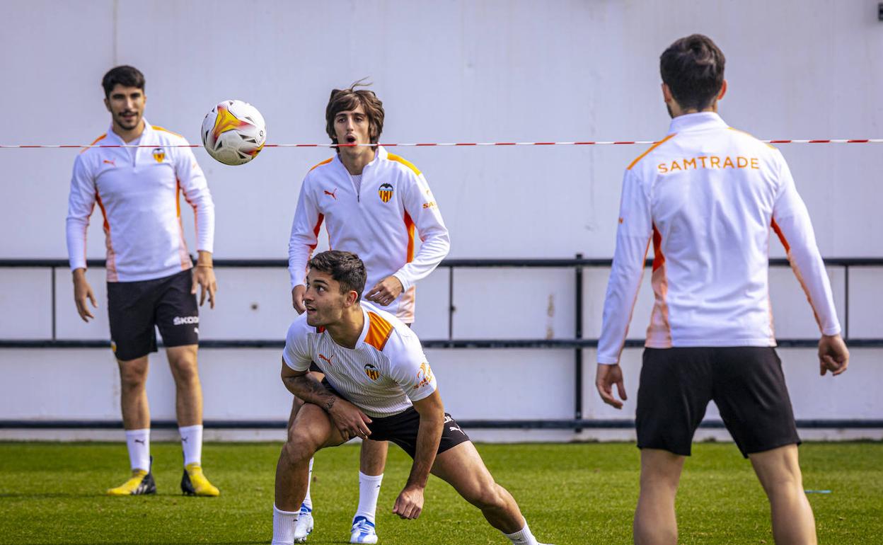 Hugo Duro, en un entrenamiento. 